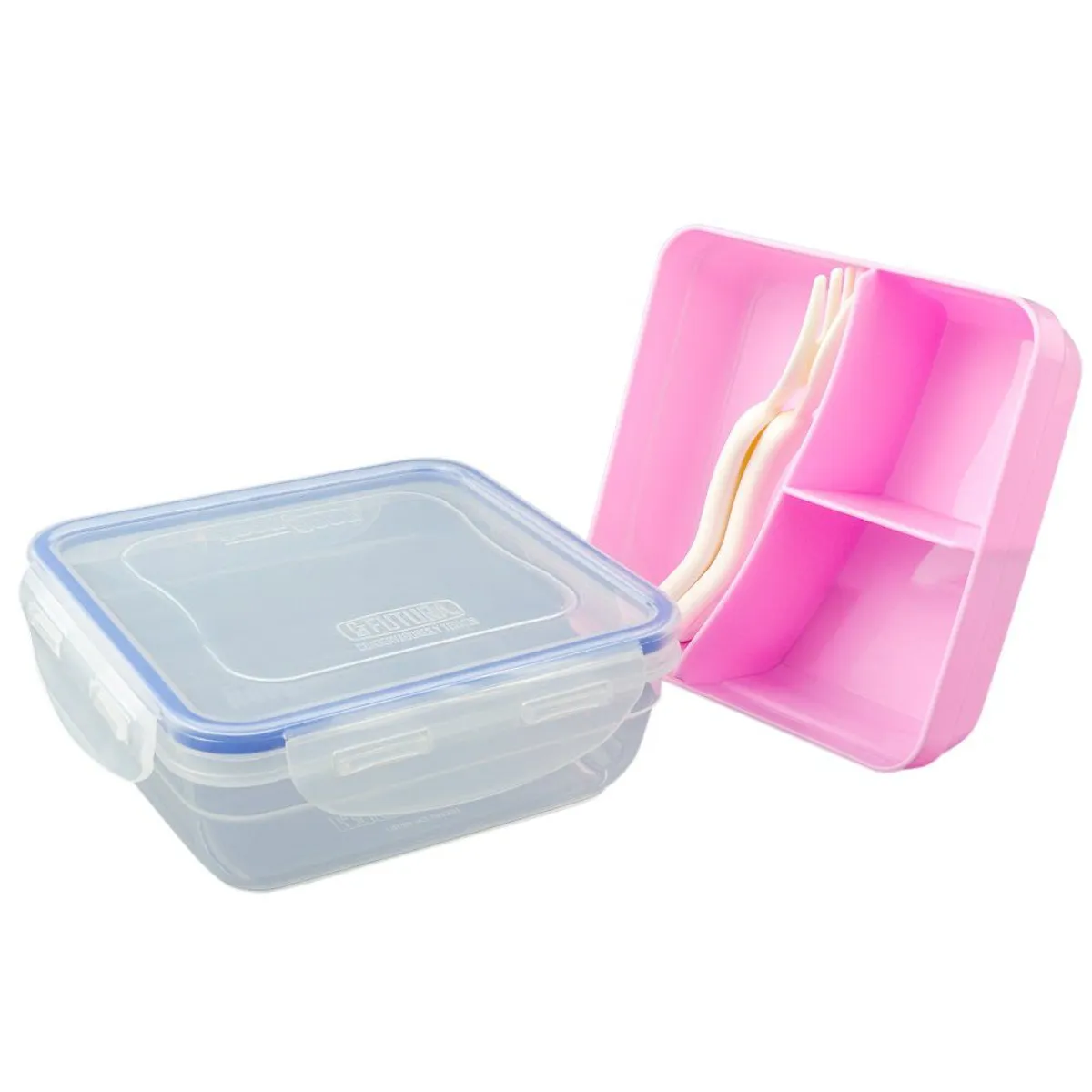 BASA - Set de Taper Alimentos para Viaje 3 Divisiones + Cubiertos Niña Basa