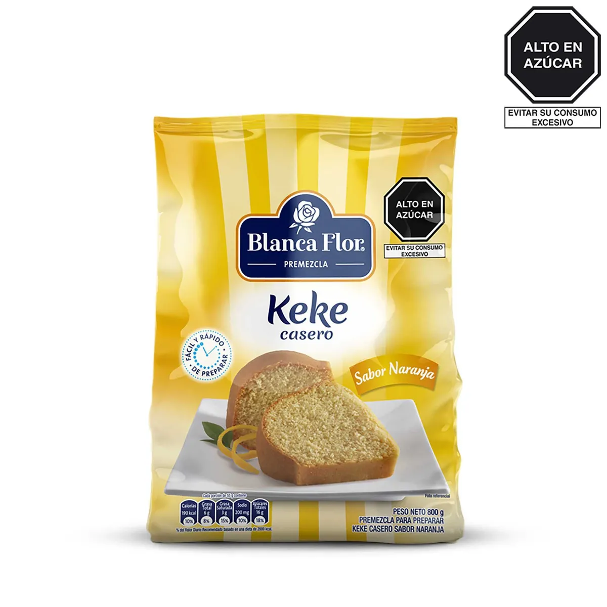 BLANCA FLOR - Premezcla Keke Casero Naranja Blanca Flor 800 g