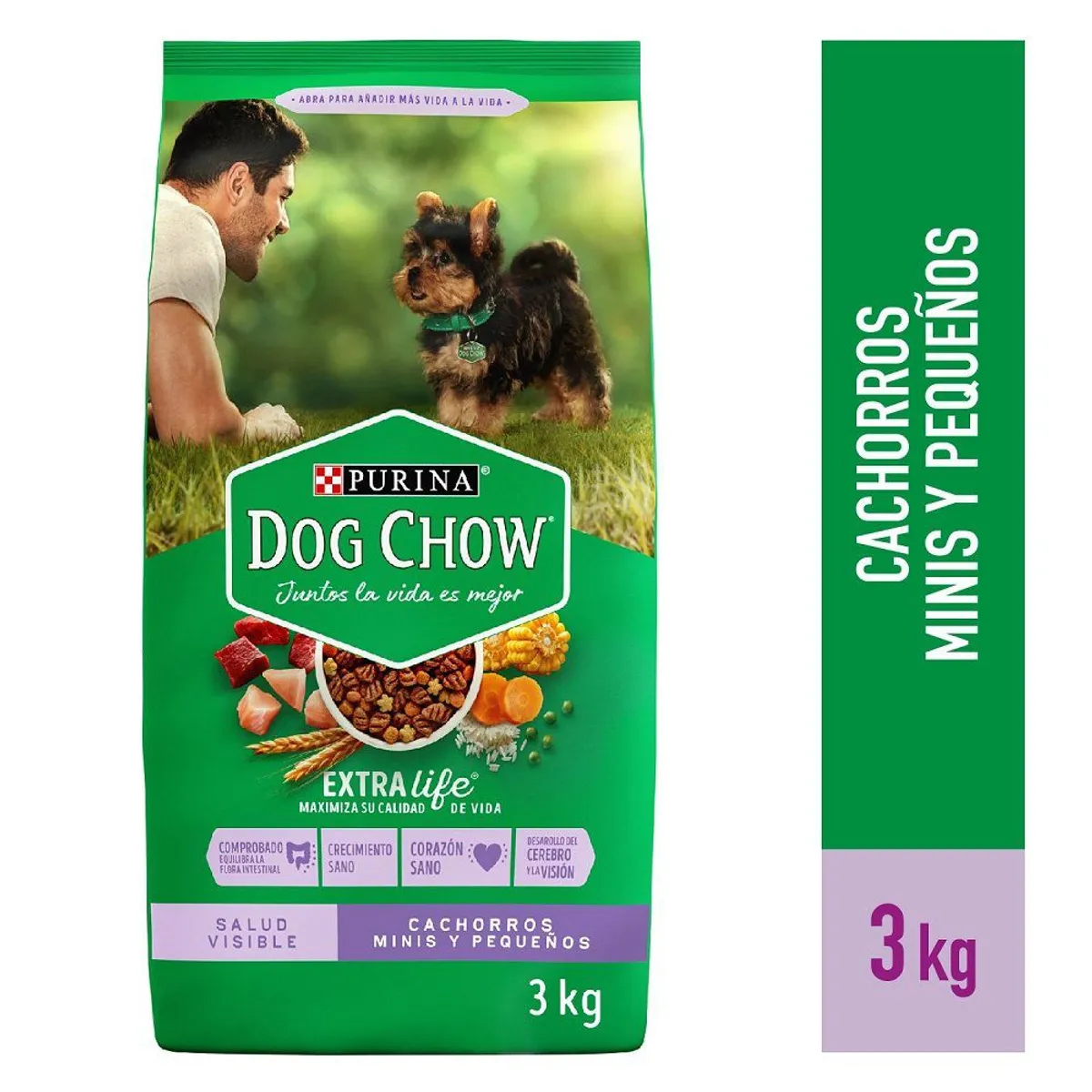 DOG CHOW - Alimento Seco Cachorros Dog Chow Razas Pequeñas Bolsa 3 Kg