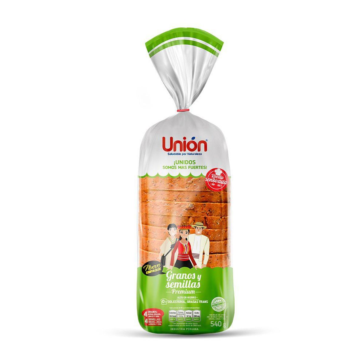 UNION - Pan con Granos Integrales Unión Bolsa 540 g