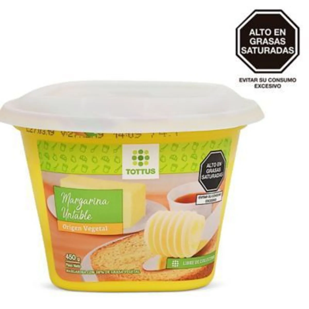 TOTTUS - Margarina Tottus Untable Envase 450 g