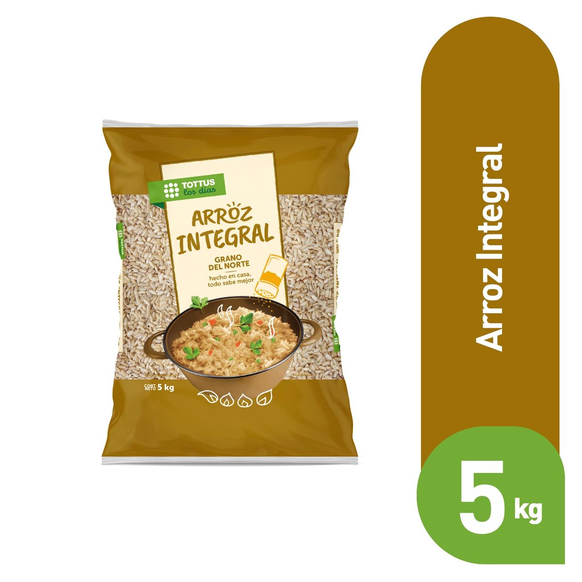 TOTTUS - Arroz Integral Tottus Bolsa 5 Kg