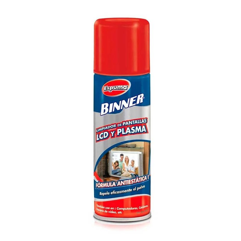 BINNER - Limpiador En Aerosol Binner Pantallas LCD Y Plasmas Envase 240 mL