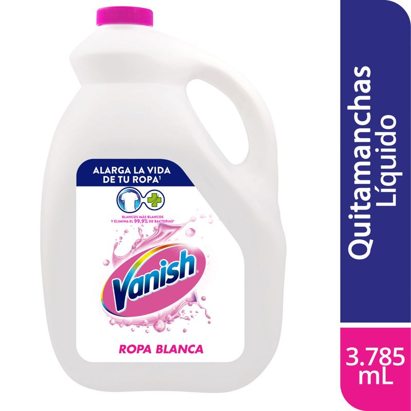 VANISH - Quitamanchas Vanish Líquido Ropa Blanca Botella 3.785 L