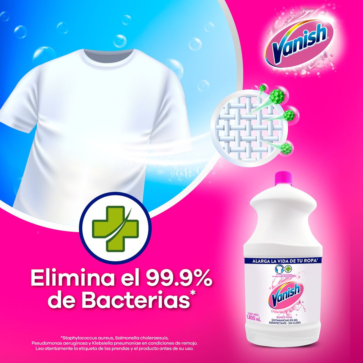 VANISH - Quitamanchas Líquido Vanish Ropa Blanca Botella 3.785 L