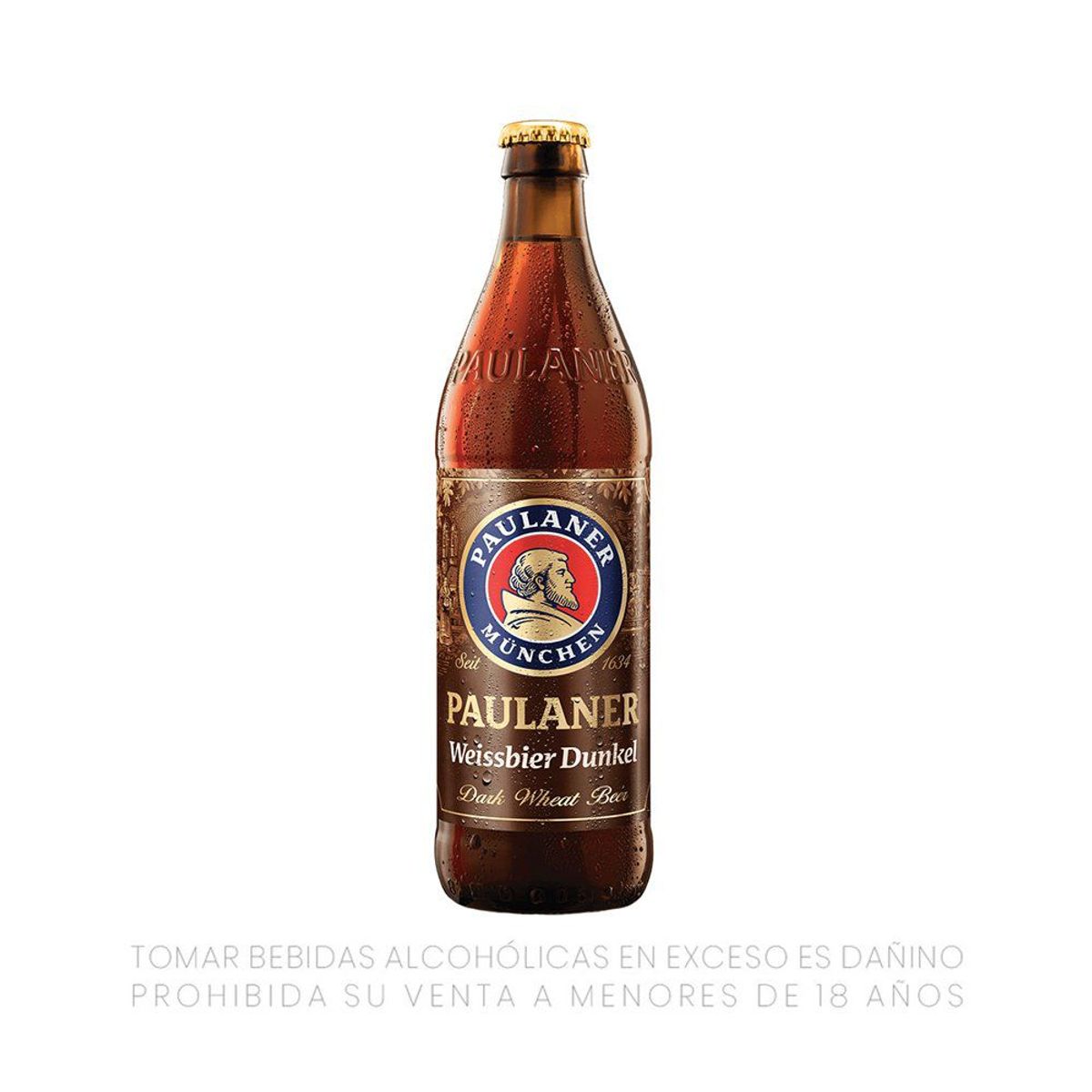 PAULANER - Cerveza Paulaner Dunkel Hefewei Botella 500 mL
