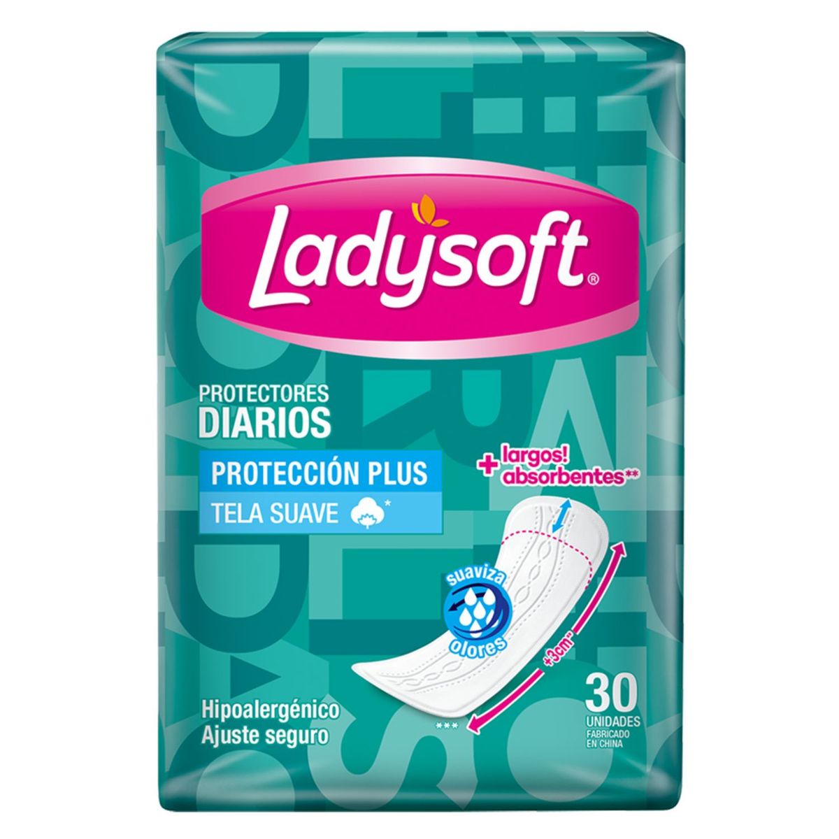 LADYSOFT - Protectores Diarios Ladysoft Largo Empaque 30 Und