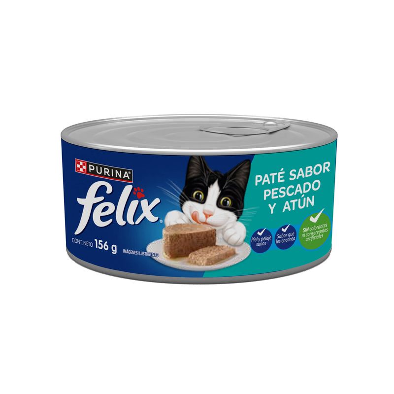 FELIX - Alimento húmedo para gatos Felix Paté Atún y Pescado 156gr