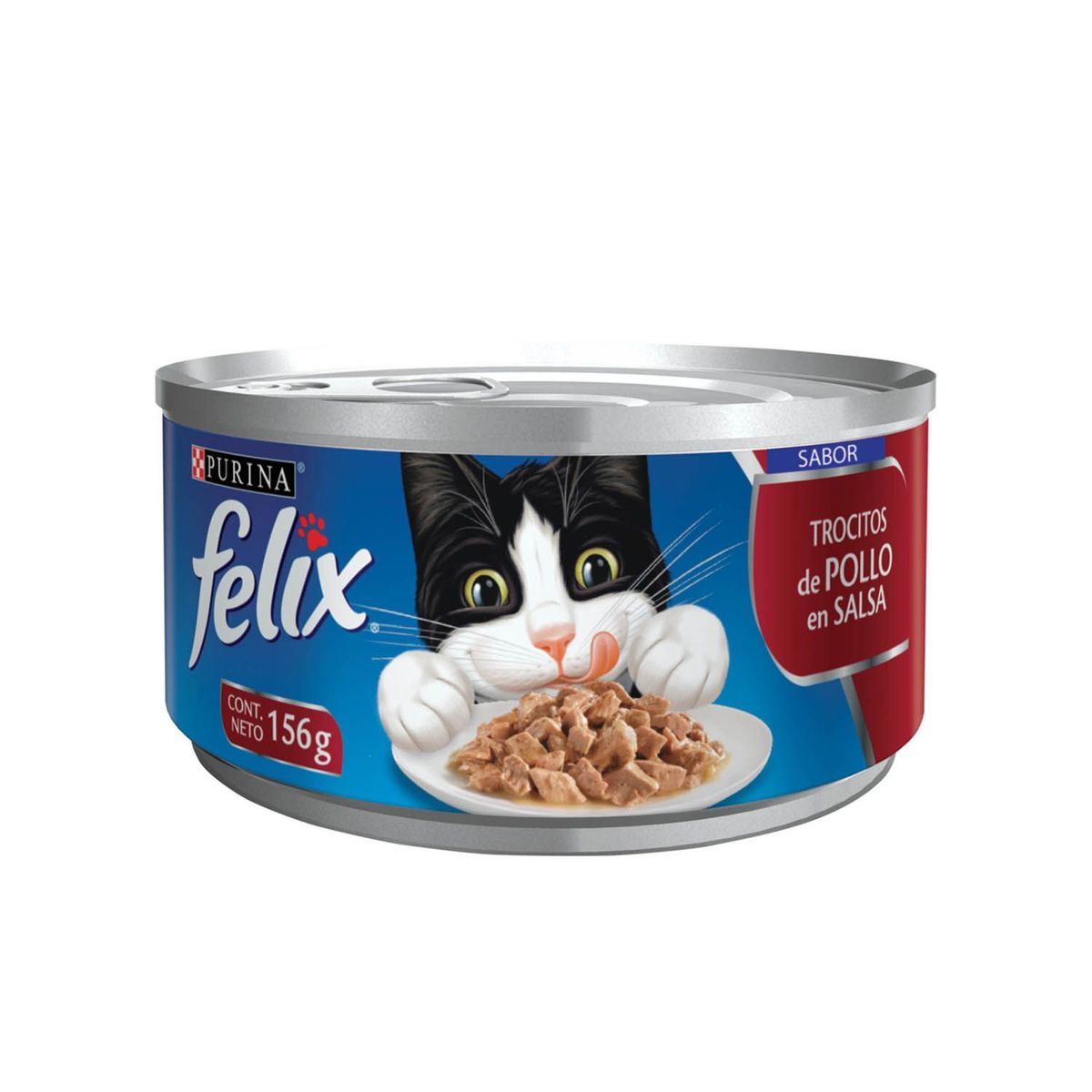 FELIX - Alimento Húmedo para Gato Fancy Feast Trocitos de Pollo Meaty Lata 156 g