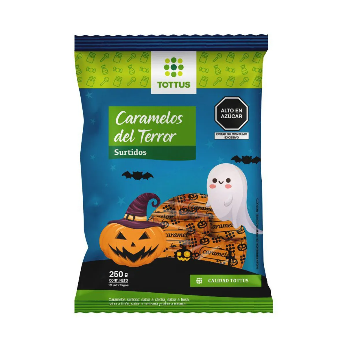 TOTTUS - Bolsa Caramelos Halloween Tottus x 250 g