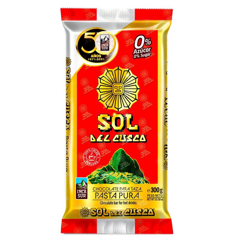 SOL DEL CUSCO - Chocolate Pasta Pura Sol del Cusco 300 g