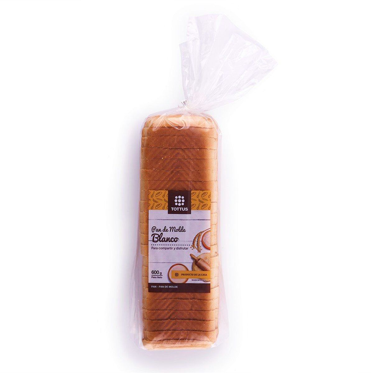 TOTTUS - Pan de Molde Blanco Tottus Bolsa 500 g