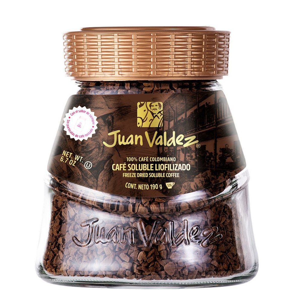 JUAN VALDEZ - Café Juan Valdez Clásico Liofilizado Envase 190 g