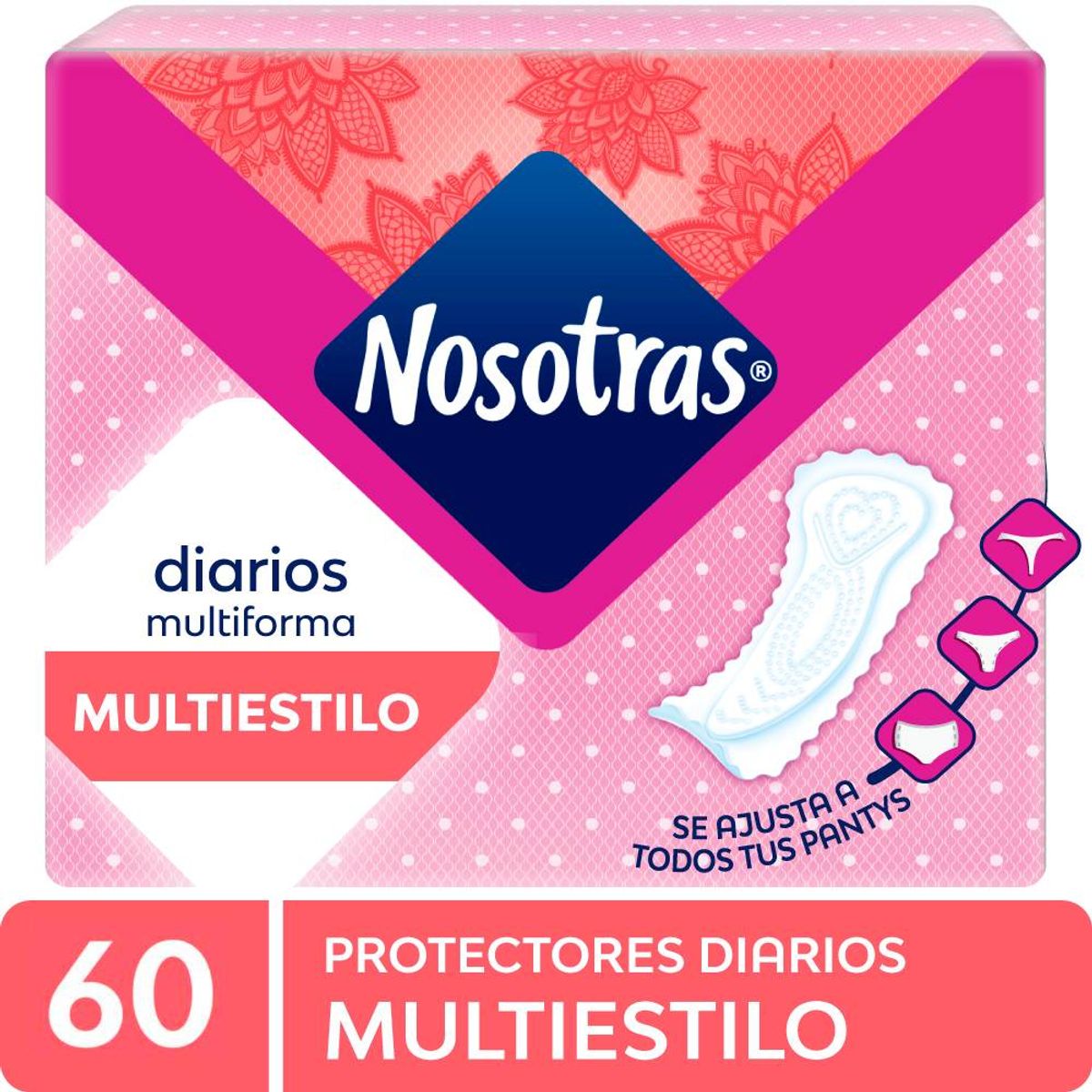 NOSOTRAS - Protectores Diarios Nosotras Multiestilos Empaque 60 Und