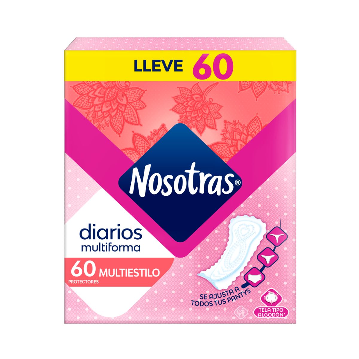 NOSOTRAS - Protectores Diarios Nosotras Multiestilos Empaque 60 Und