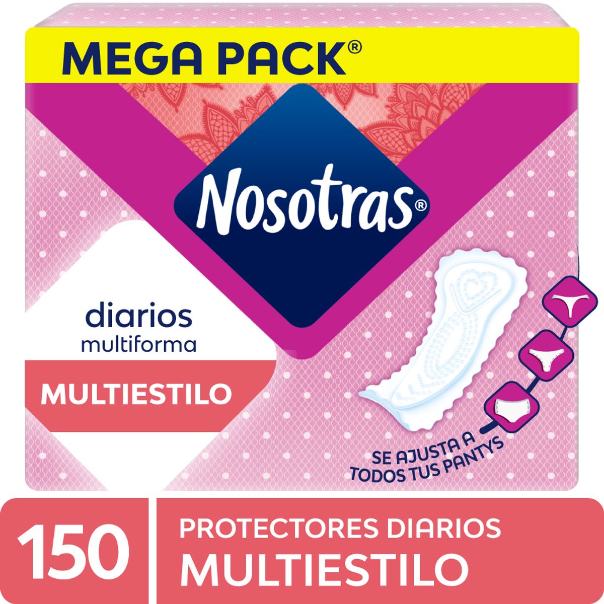 NOSOTRAS - Protectores Diarios Nosotras Multiestilos Empaque 150 Und