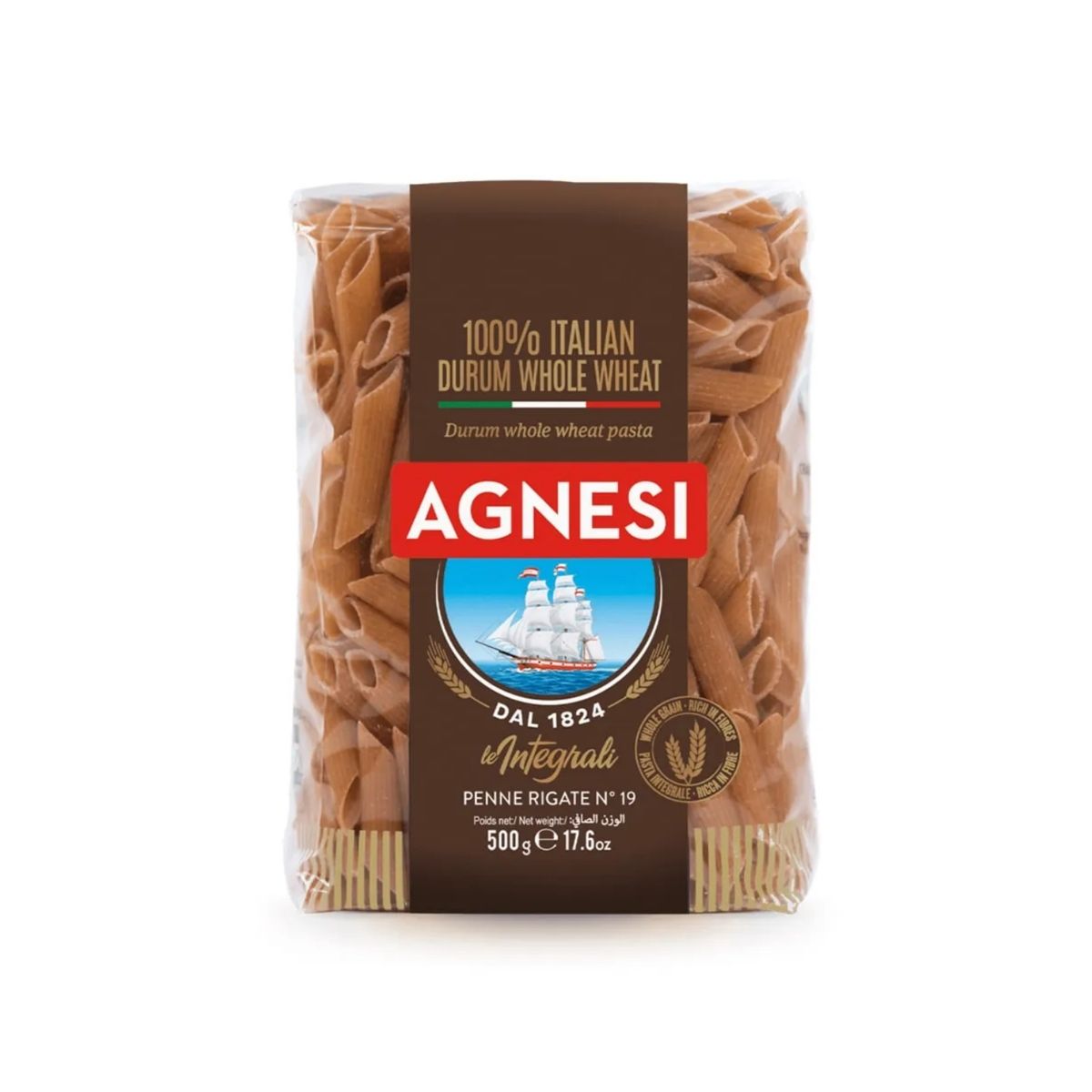 AGNESI - Fideo Pennette Integral Agnesi 500 g
