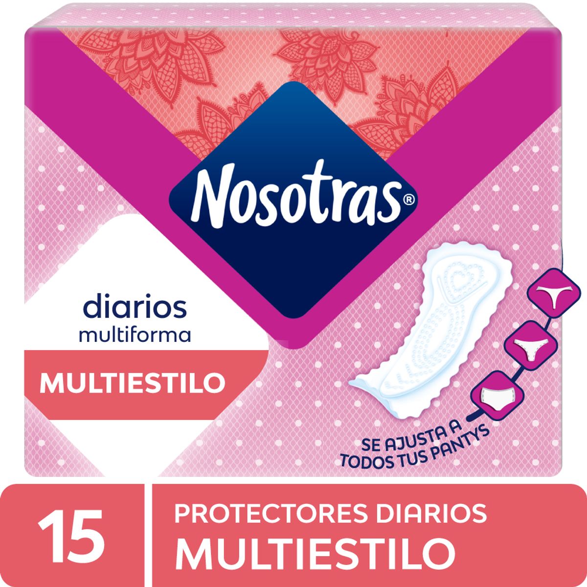 NOSOTRAS - Protectores Diarios Nosotras Multiestilos Empaque 15 Und