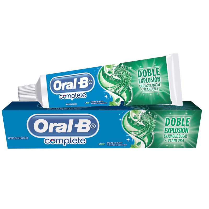 ORAL B - Oral Oral B Complete Doble Explosión Menta Pack 3 Cajas 66 mL