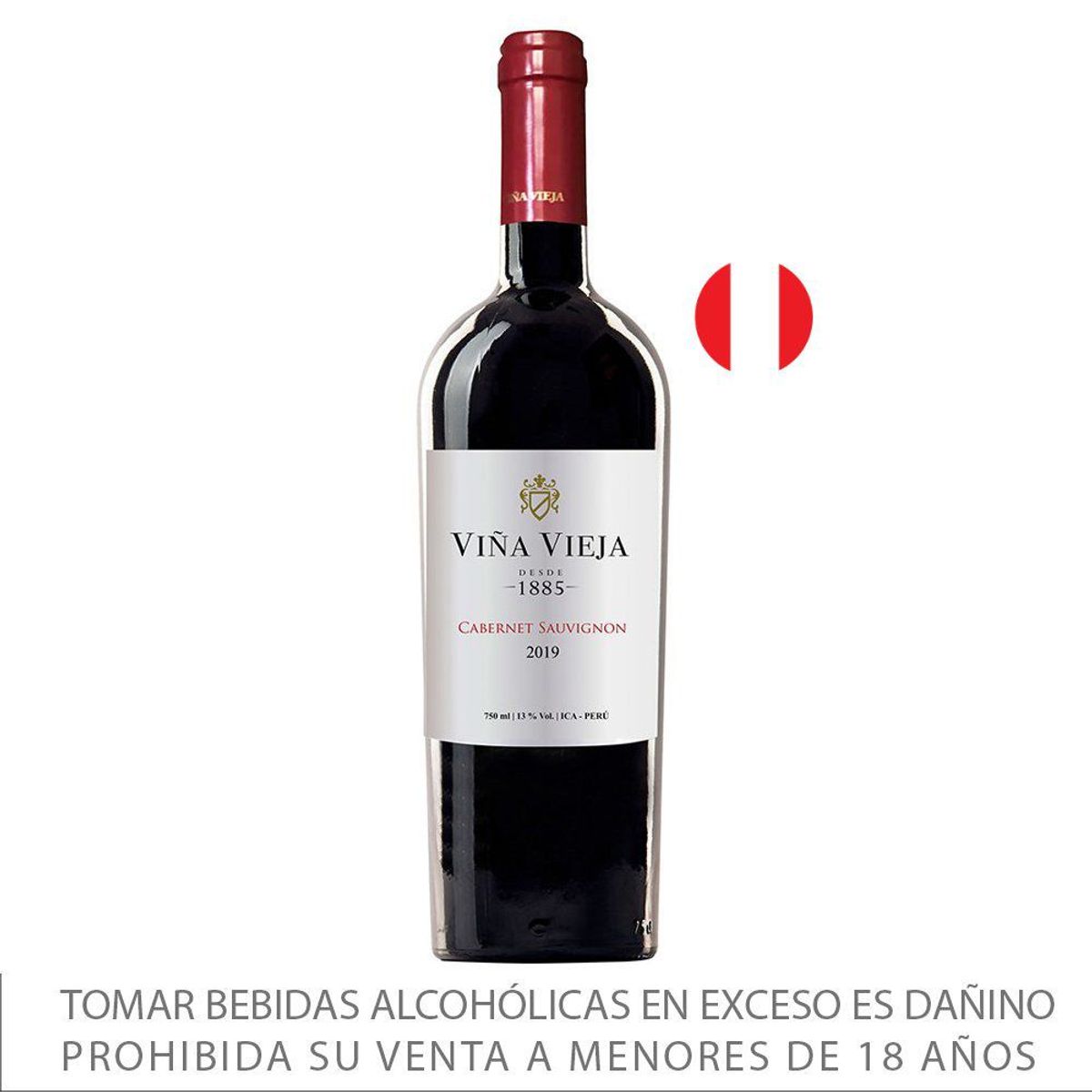 VIÑA VIEJA - Vino Viña Vieja Cabernet Sauvignon Perú Botella 750 mL