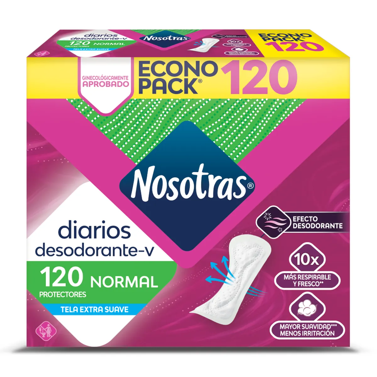NOSOTRAS - Protectores Diarios Nosotras Desodorante Normal Empaque 120 Und