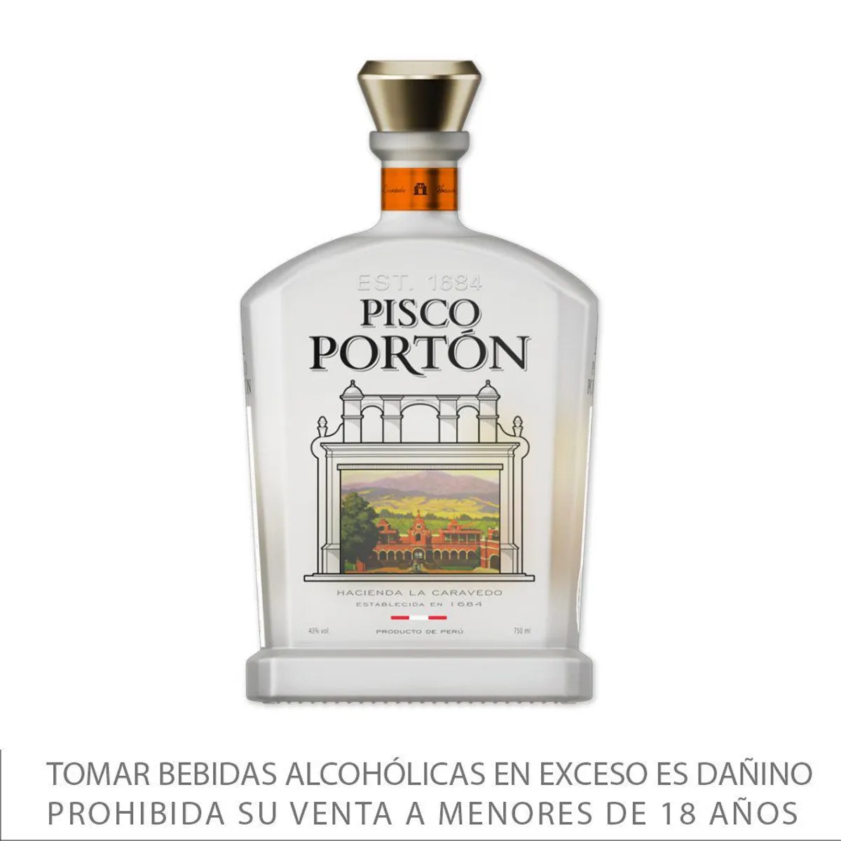 PORTON - Pisco Mosto Verde Torontel Portón 40° Botella 750 mL