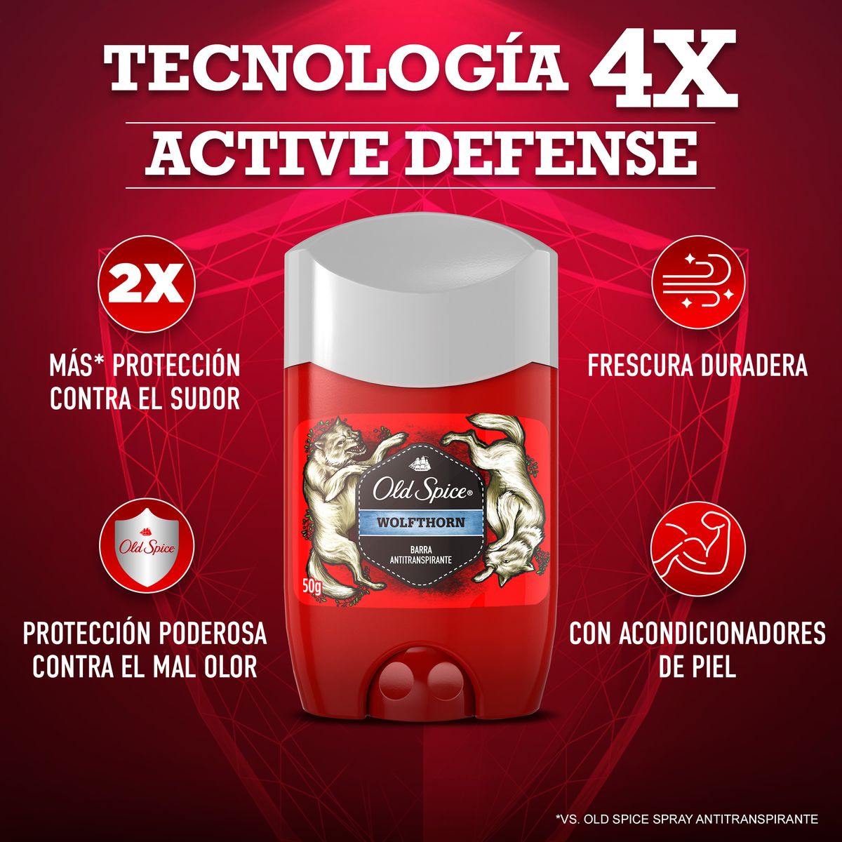 OLD SPICE - Desodorante en Barra Old Spice Wolfthorn Envase 50 g