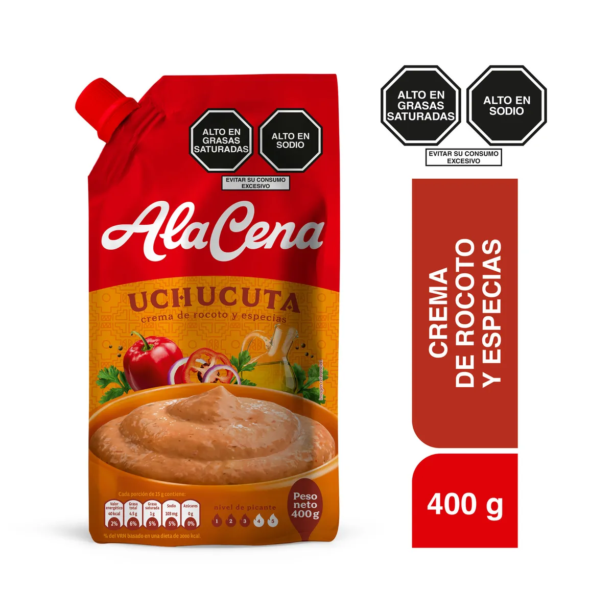 ALACENA - Crema de Rocoto Uchucuta AlaCena Doypack 400 g