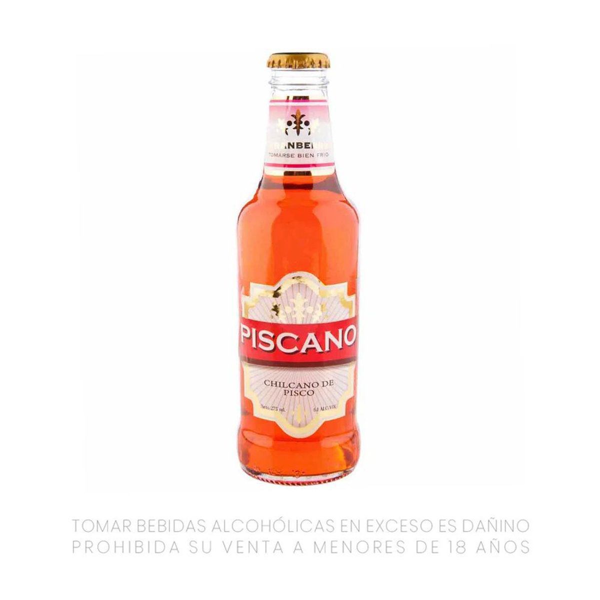 PISCANO - Bebida RTD Piscano Cranberry Botella 275 mL
