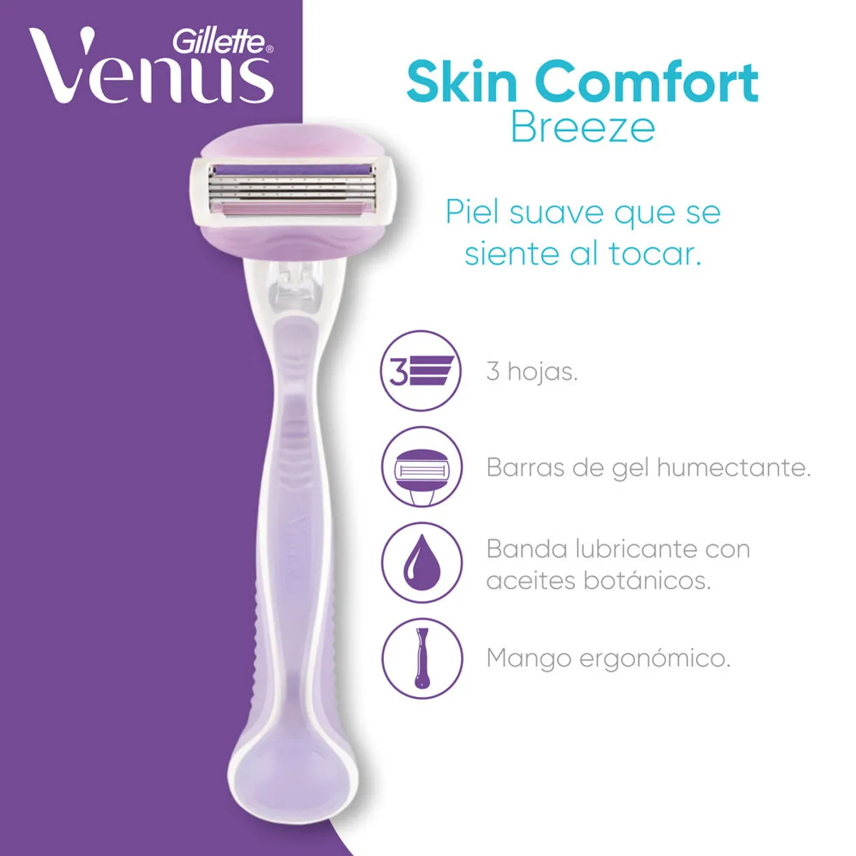 VENUS - Repuesto Máquina De Afeitar Mujer Gillette Venus Ultra Comfort Breeze Caja 2 Und