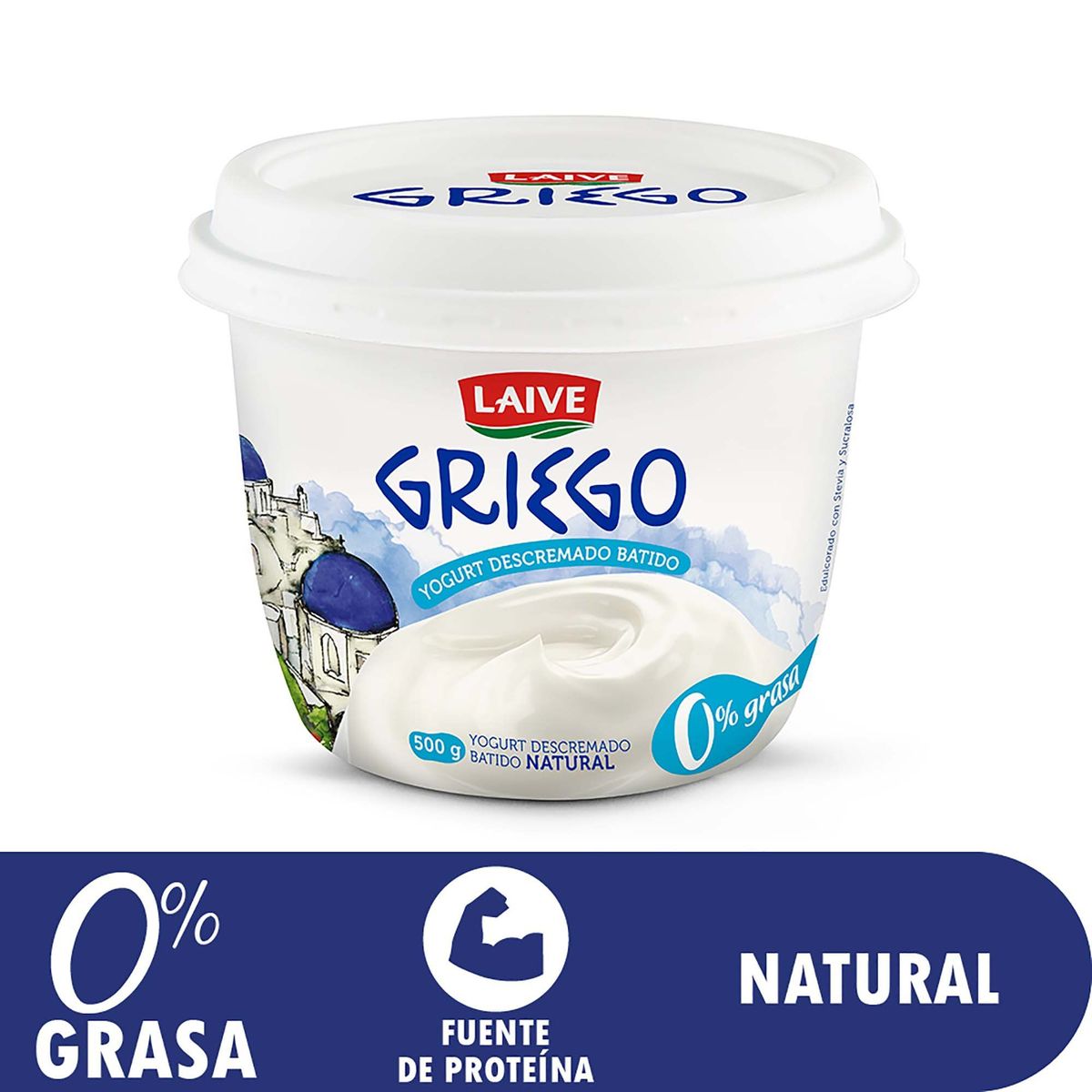 LAIVE - Yogurt Laive Griego Natural Envase 500 g