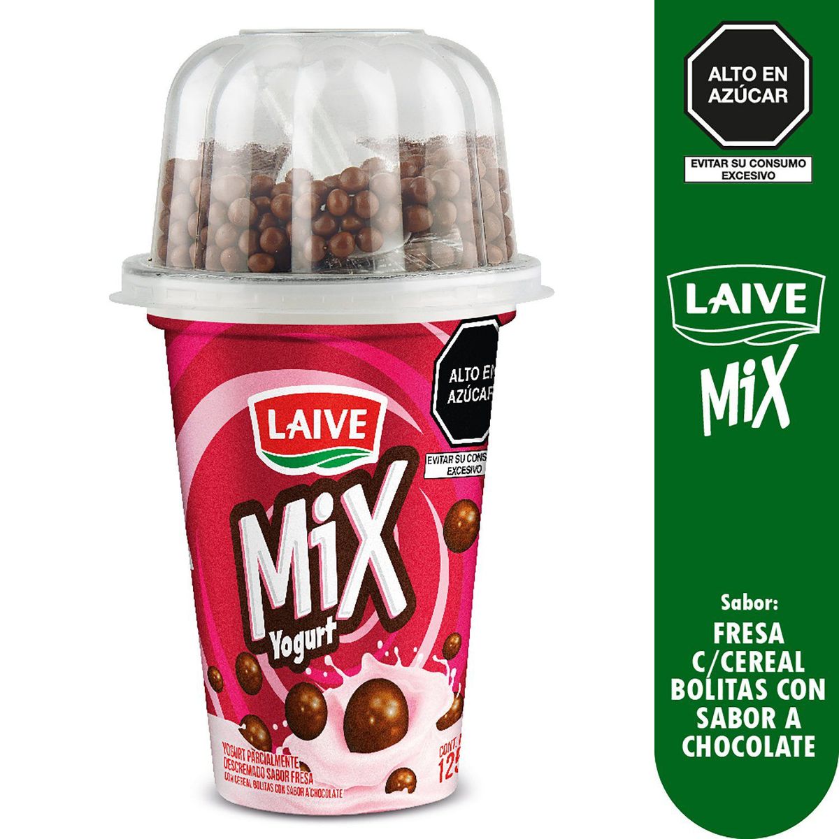 LAIVE - Yogurt Mix Laive Fresa con Chocolate Envase 125 g
