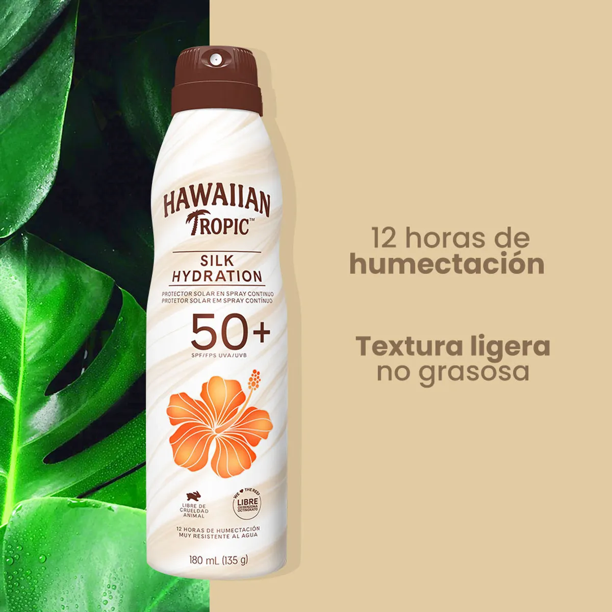 HAWAIIAN TROPIC - Protector Solar Hawaiian Tropic Silk Hydration SPF50+ Envase 135 g