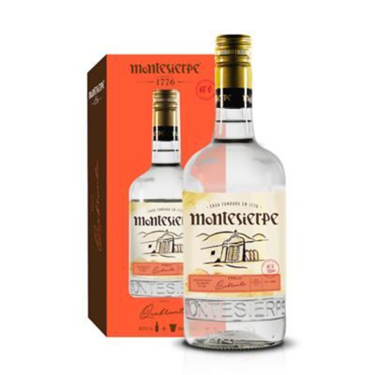 MONTESIERPE - Pisco Quebranta Montesierpe Botella 750 mL