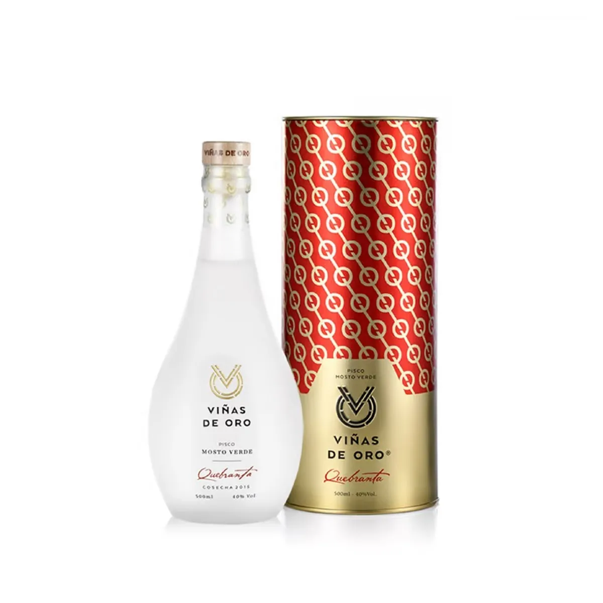 VINAS DE ORO - Pisco Viñas de Oro Mosto Verde Quebranta Botella 500 mL