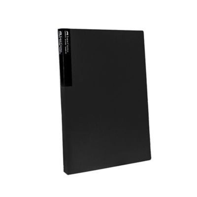 FABER CASTELL - Carpeta con 20 Fundas A4 Negro