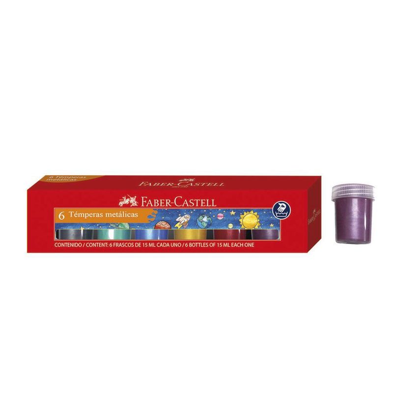 FABER CASTELL - Témperas Métalicas Faber Castell Caja 6 Und