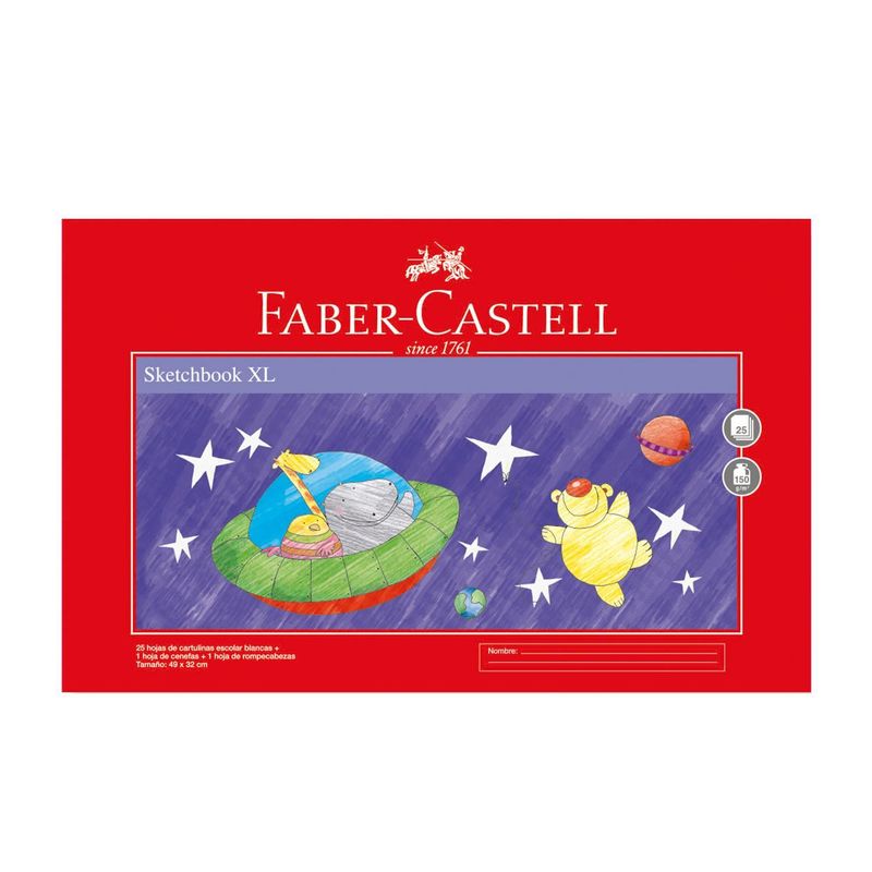 FABER CASTELL - Block Sketch Book Xl X 25 Hojas