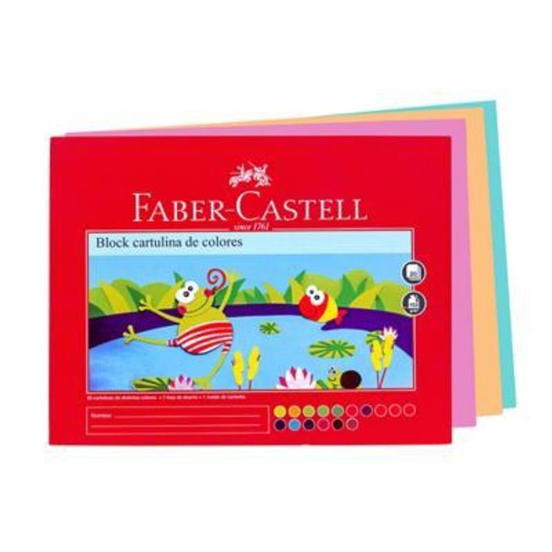 FABER CASTELL - Block Cartulinas Faber Castell Especiales 20 Hojas