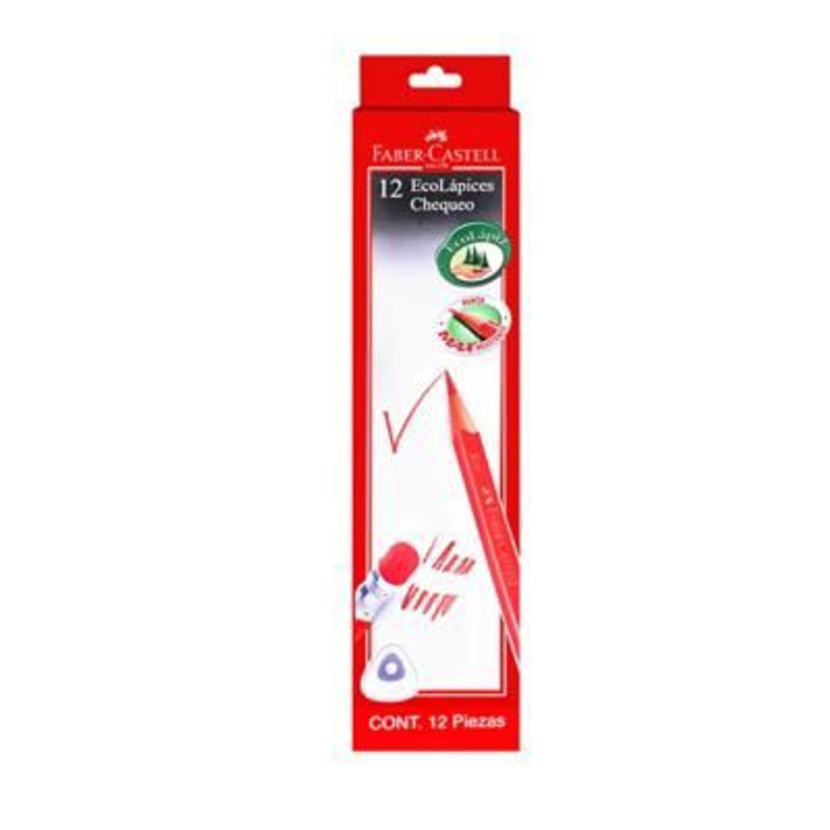 FABER CASTELL - Lápices Faber Castell Chequeo 3109T Rojo Empaque 12 Und