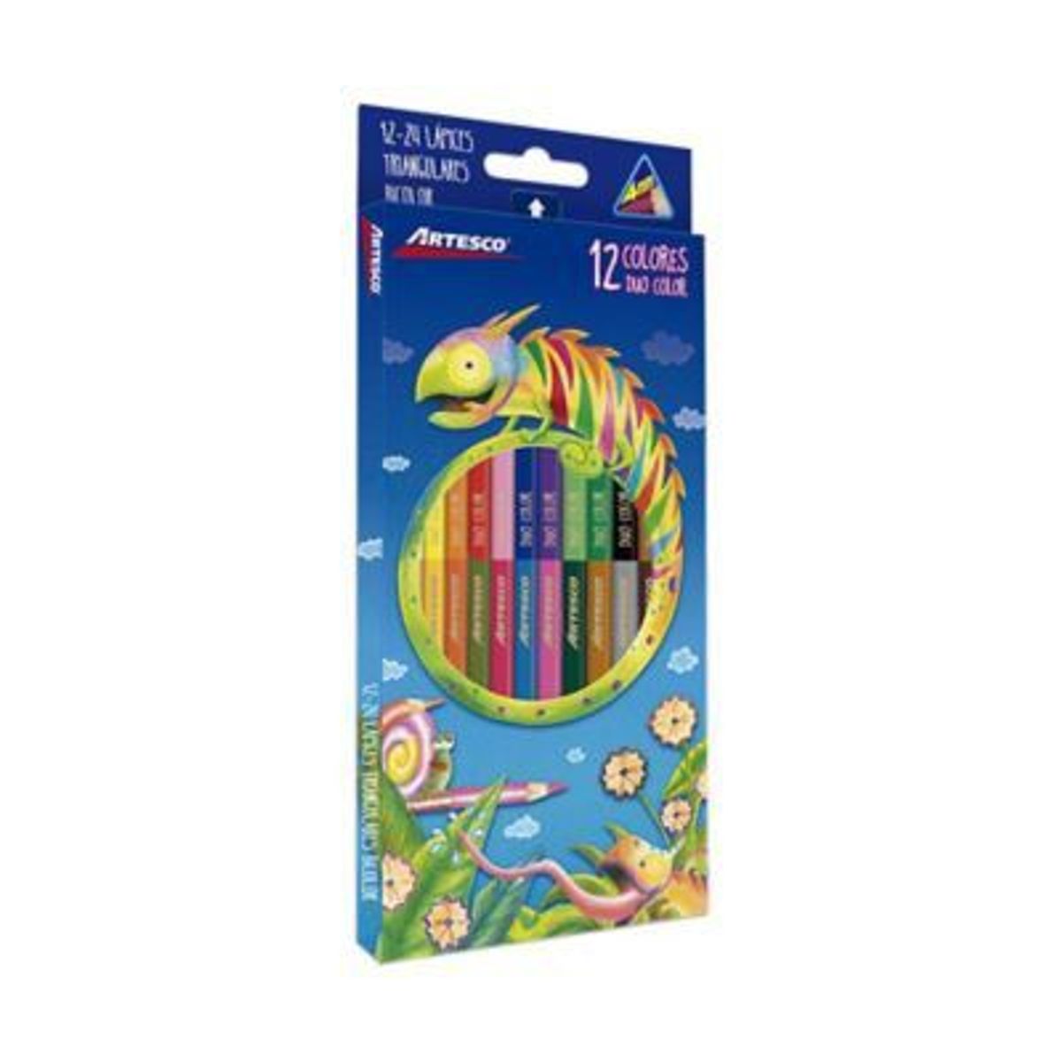 ARTESCO - Colores Artesco Bicolor Triangulares Empaque 12 Und