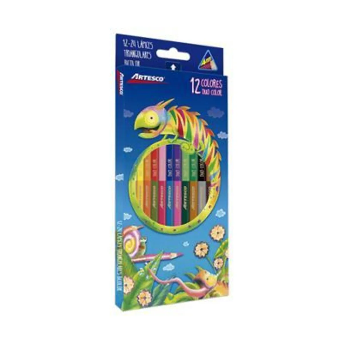 ARTESCO - Colores Artesco Bicolor Triangulares Empaque 12 Und