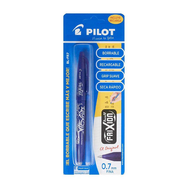 PILOT - Bl Frixion Ball Bl-Fr7 L Azul+Recarga