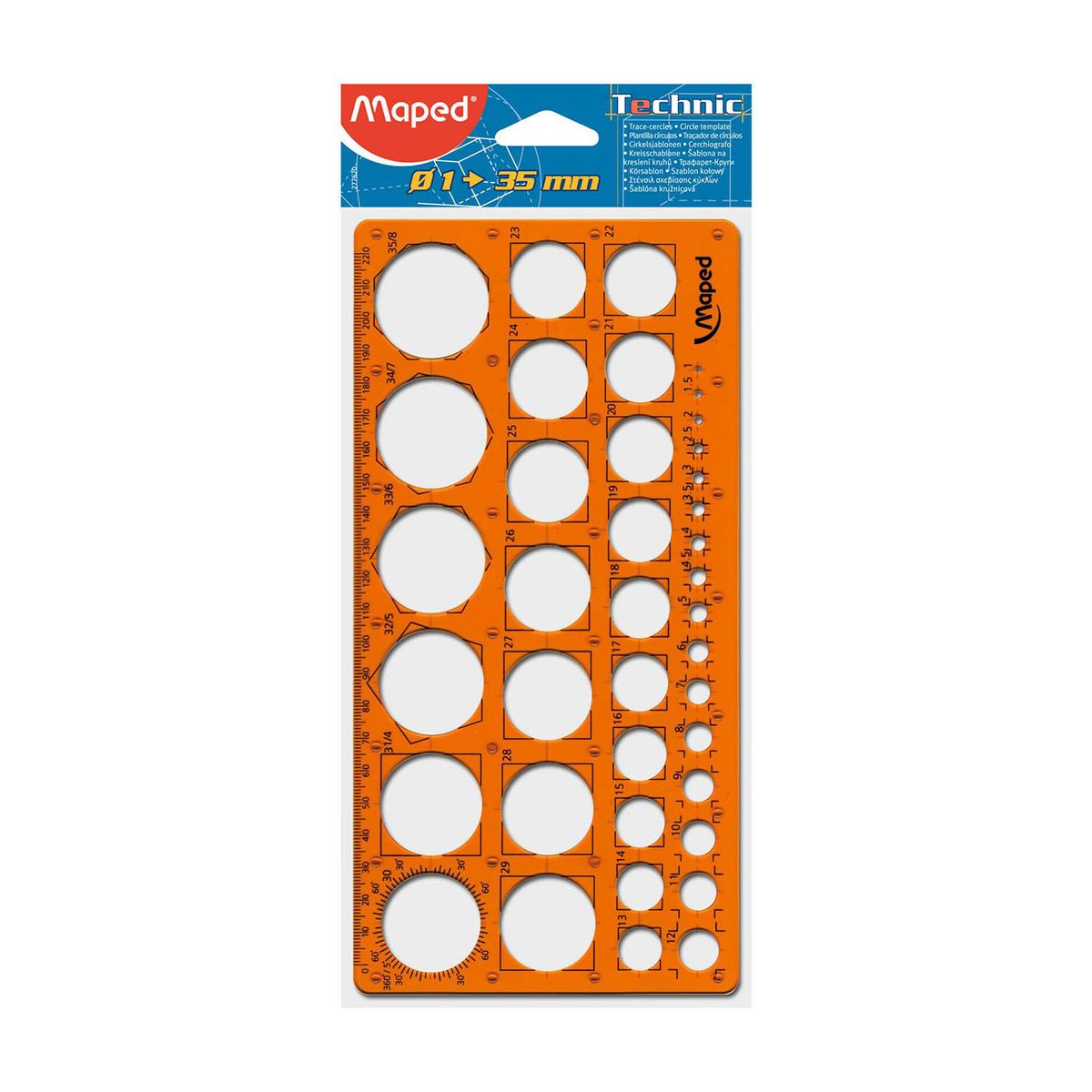 MAPED - Regla Maped Trazador De Círculos 35mm Technic