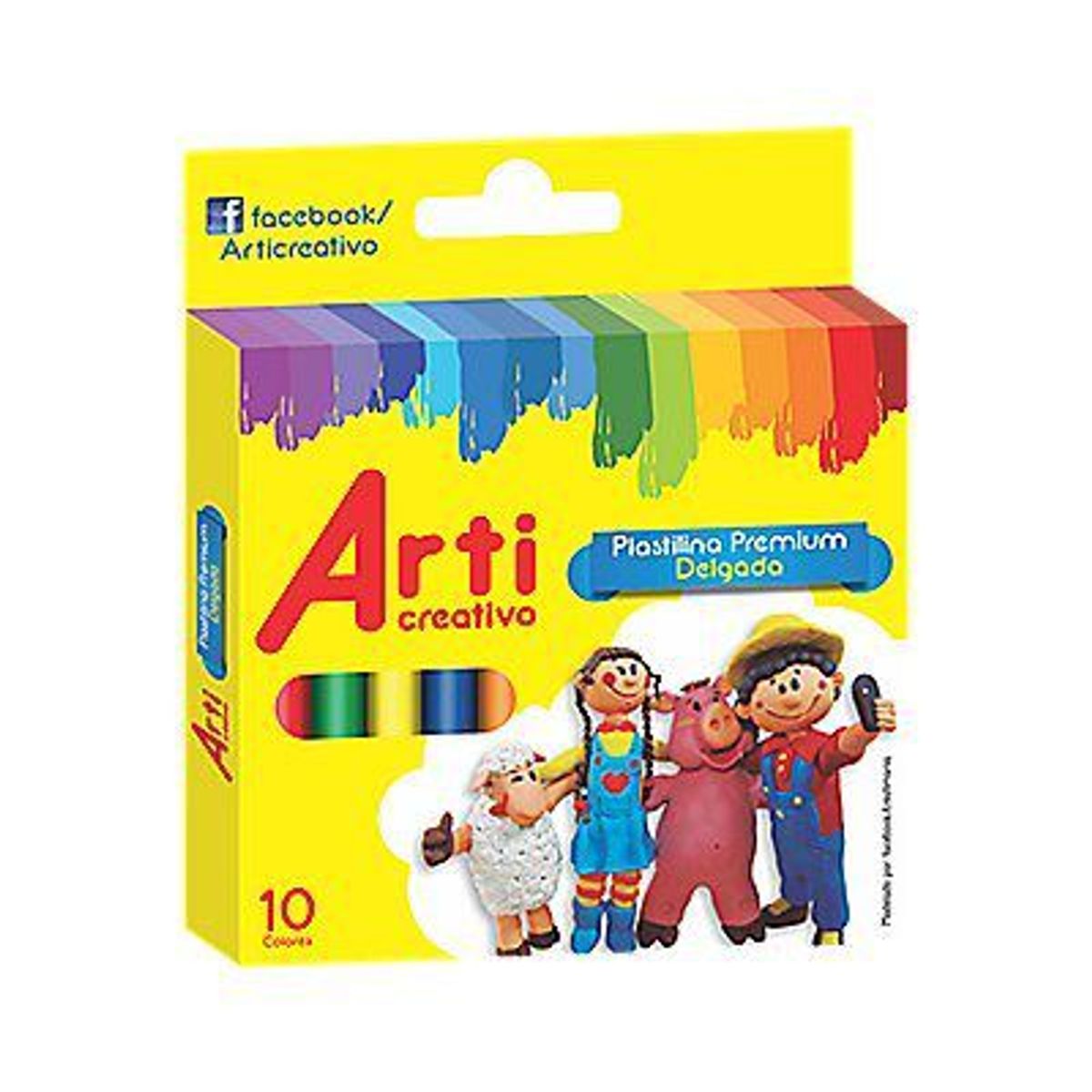 ARTI CREATIVO - Plastilina Arti Creativo Delgada Premium Empaque 10 Und