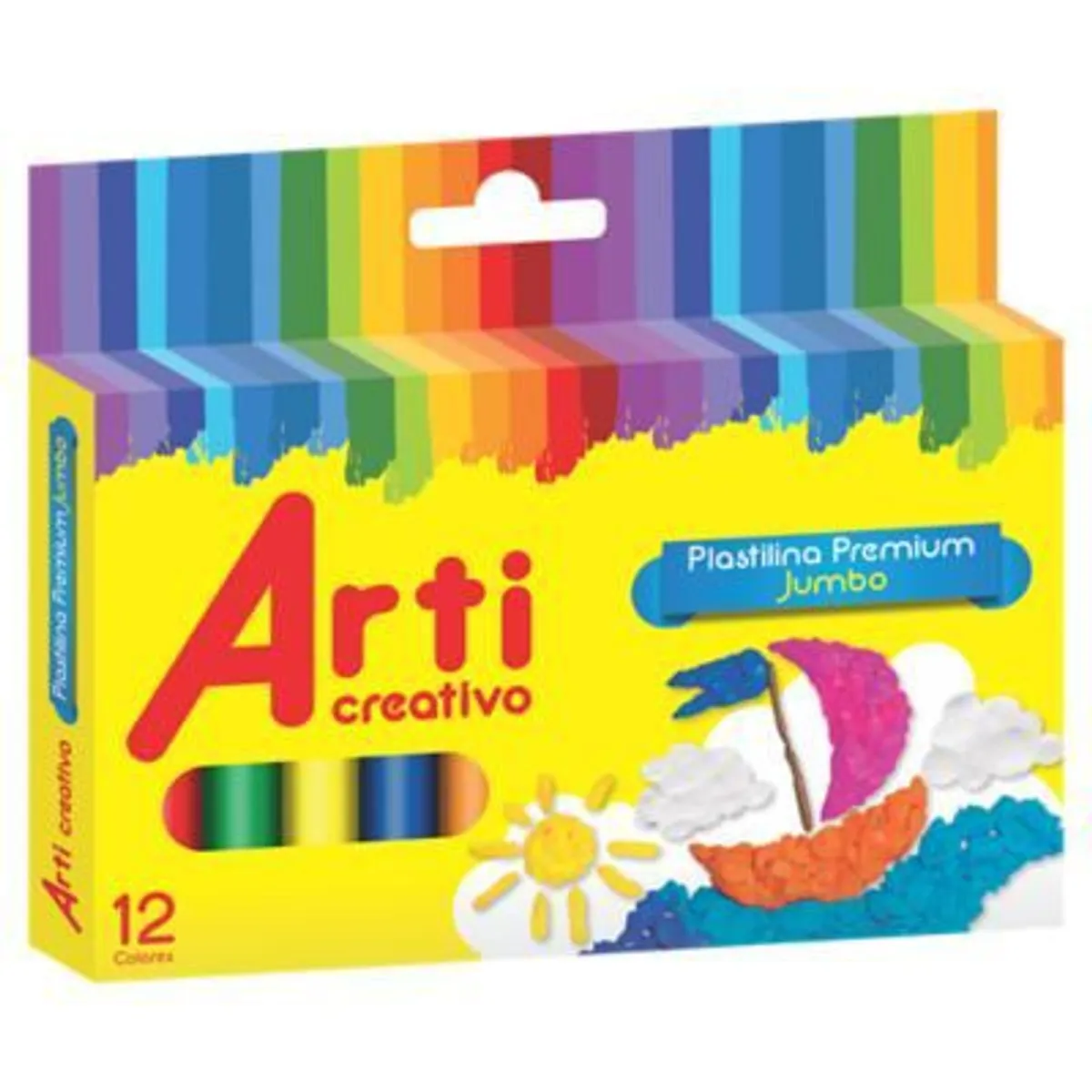 ARTI CREATIVO - Plastilina Arti Creativo Jumbo Premium Empaque 12 Und