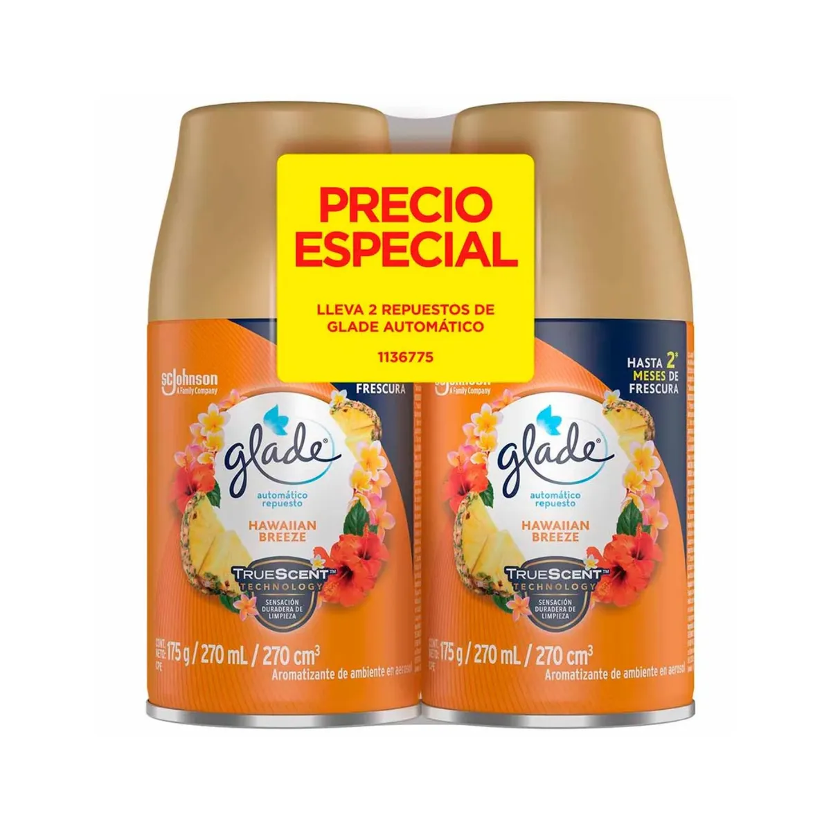 GLADE - Repuesto Automático Glade Hawaiian Breeze Empaque 2 Und