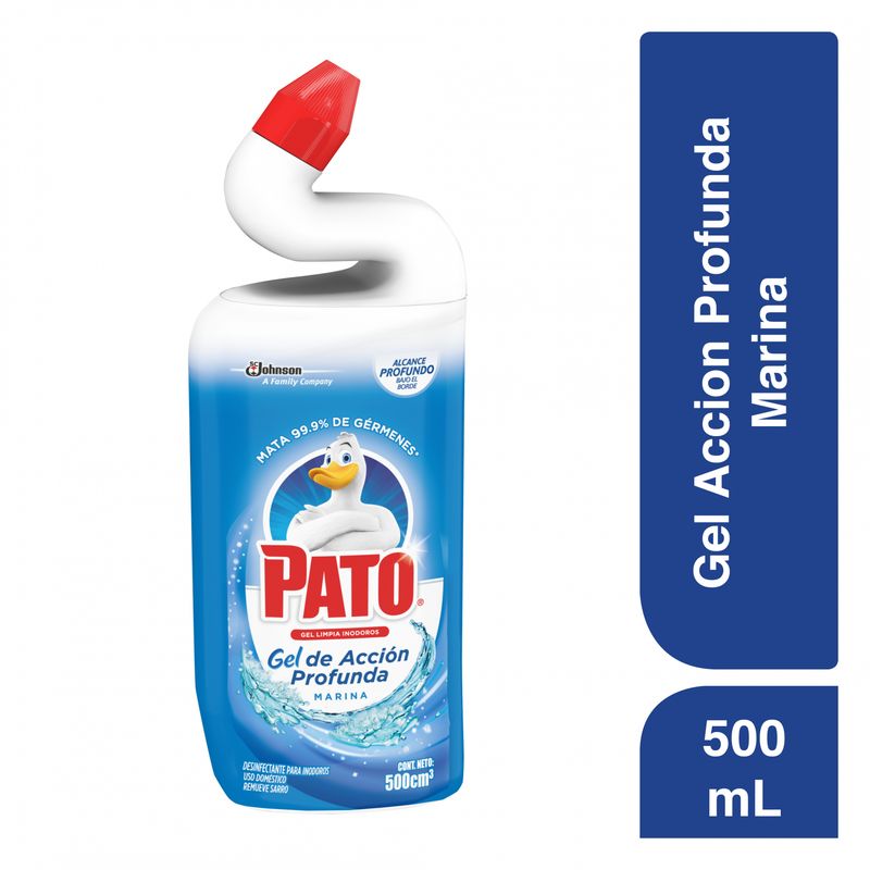 PATO - Limpiador De Inodoro Pato En Gel Marina 5 En 1 Envase 500 mL