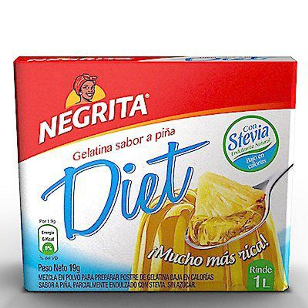 NEGRITA - Gelatina Diet Negrita Sabor Piña 19 g