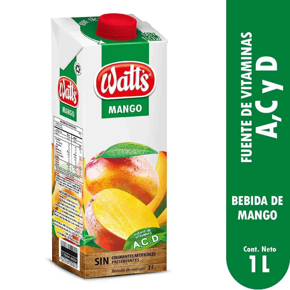 WATTS - Bebida Watts Mango Caja 1 L